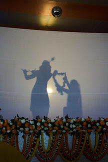 Shadow silhouette of dance performance
